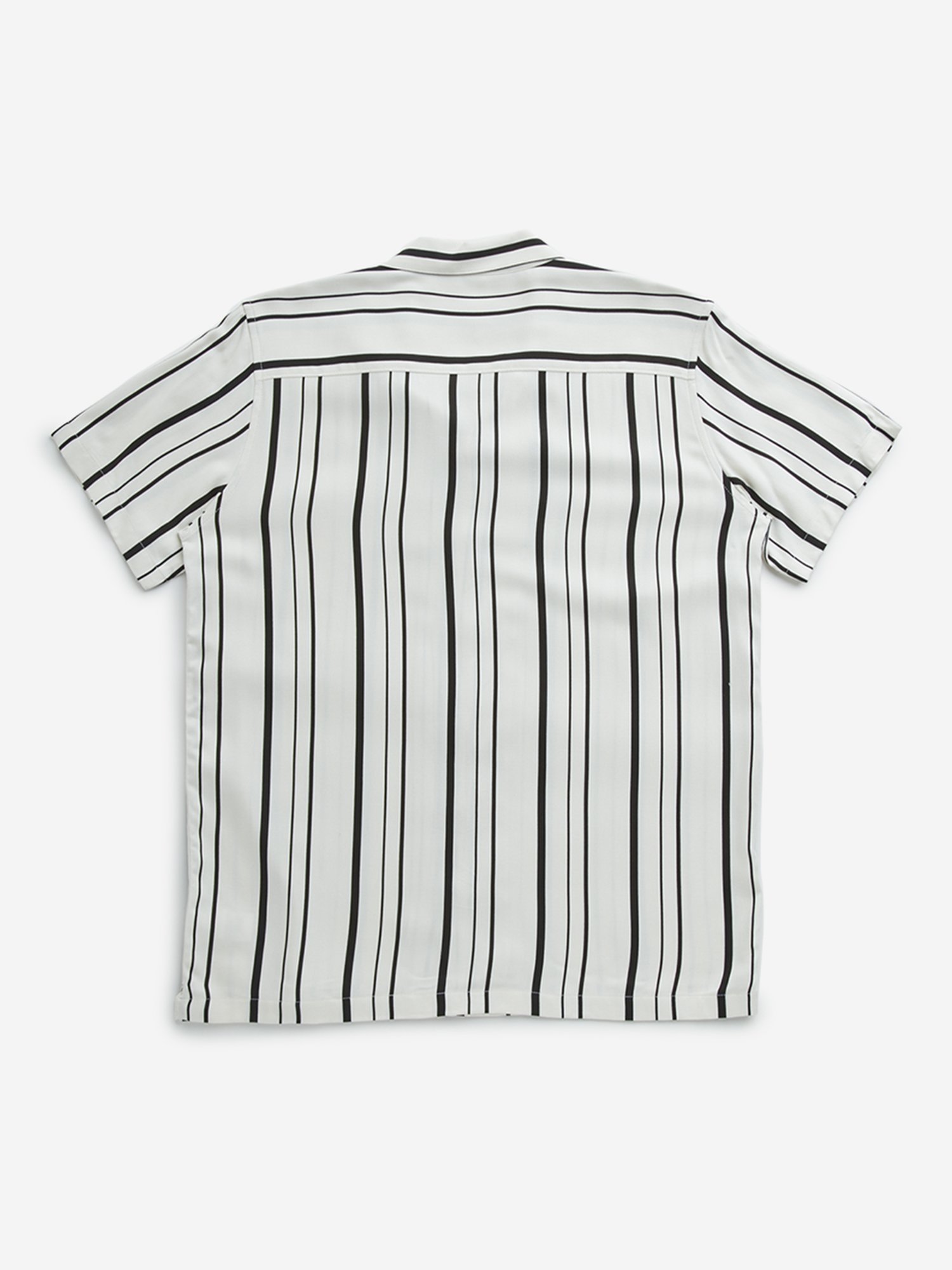 Y&F Kids by Westside Black Striped Resort-Fit Shirt