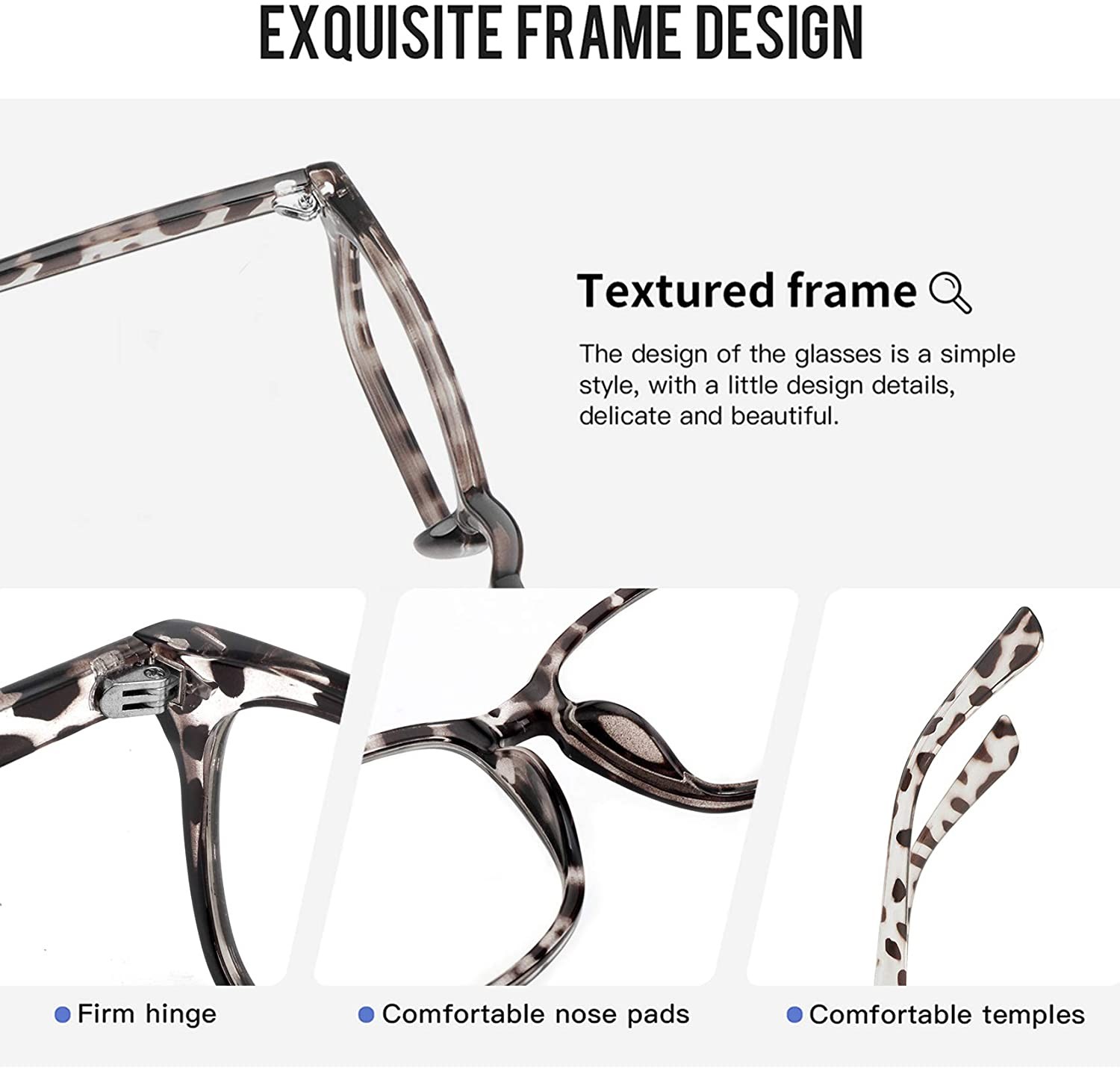 3 PACK Blue Light Blocking Glasses Unisex Square (Anti Eye Fatigue) Computer Gaming Glasses