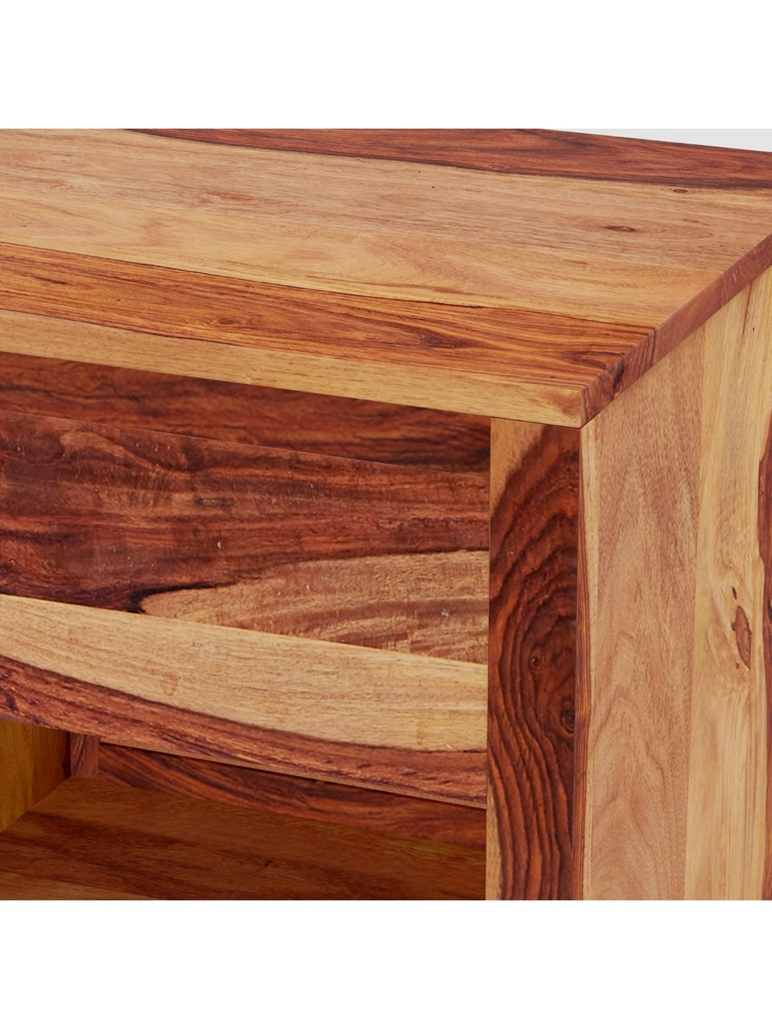 Ikiriya Avina Solid Dark Brown Wood End Table