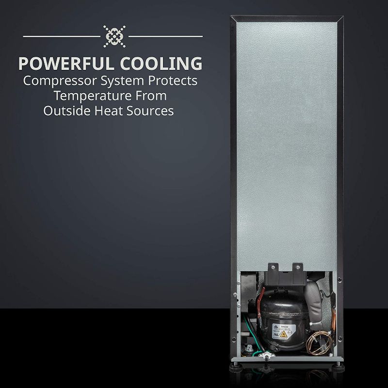 Ivation 12-Bottle Compressor Freestanding Wine Cooler Refrigerator - Stainless Steel