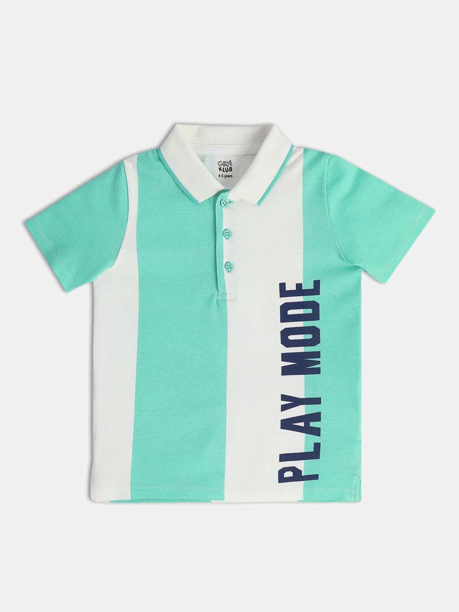 MINIKLUB Kids White & Blue Striped Polo T-Shirt