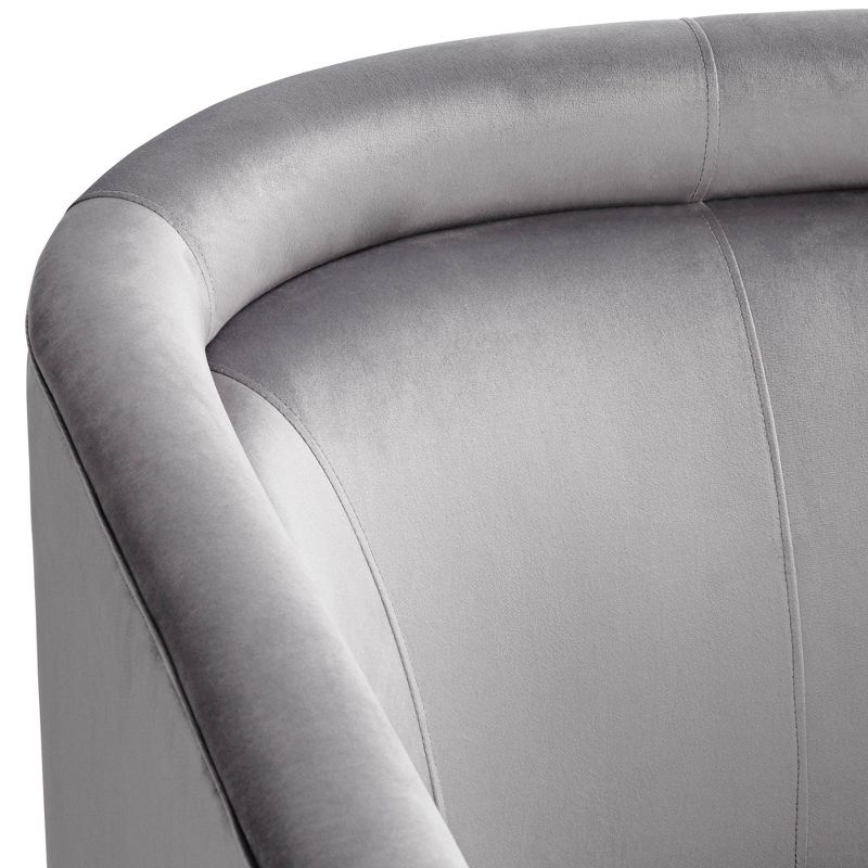 55 Downing Street Jessica Gray Velvet Accent Chair