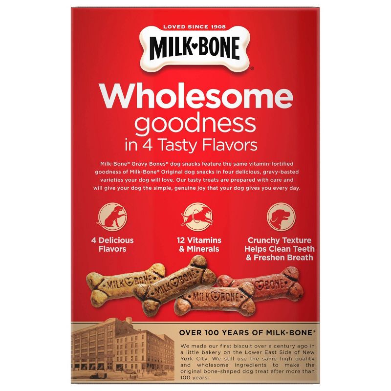 MilkBone Biscuits Gravy Bones Dog Treats - 19oz