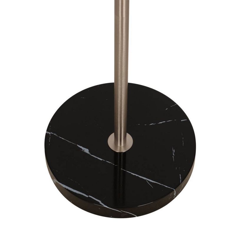 62" Marble Decal Floor Lamp (Includes Energy Efficient Light Bulb) Black - Cresswell Lighting