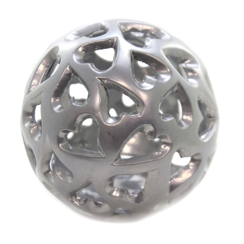 Tabletop 4.0" Heart Orb Organizer Pens Knives Flowers Inspired Generations Llc  -  Decorative Figurines