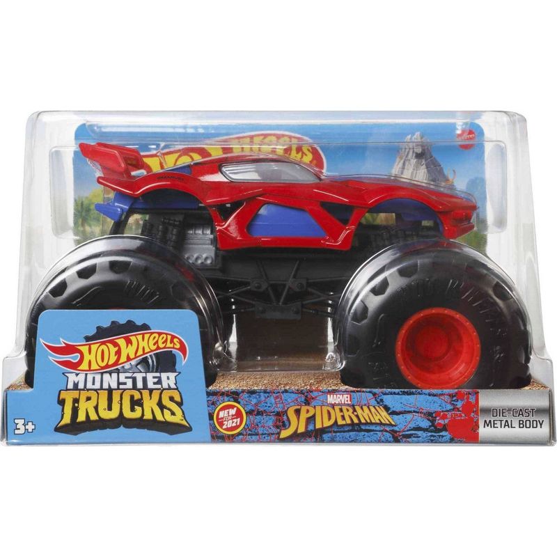 Hot Wheels Monster Truck 1:24  Scale Marvel Spider-Man Vehicle