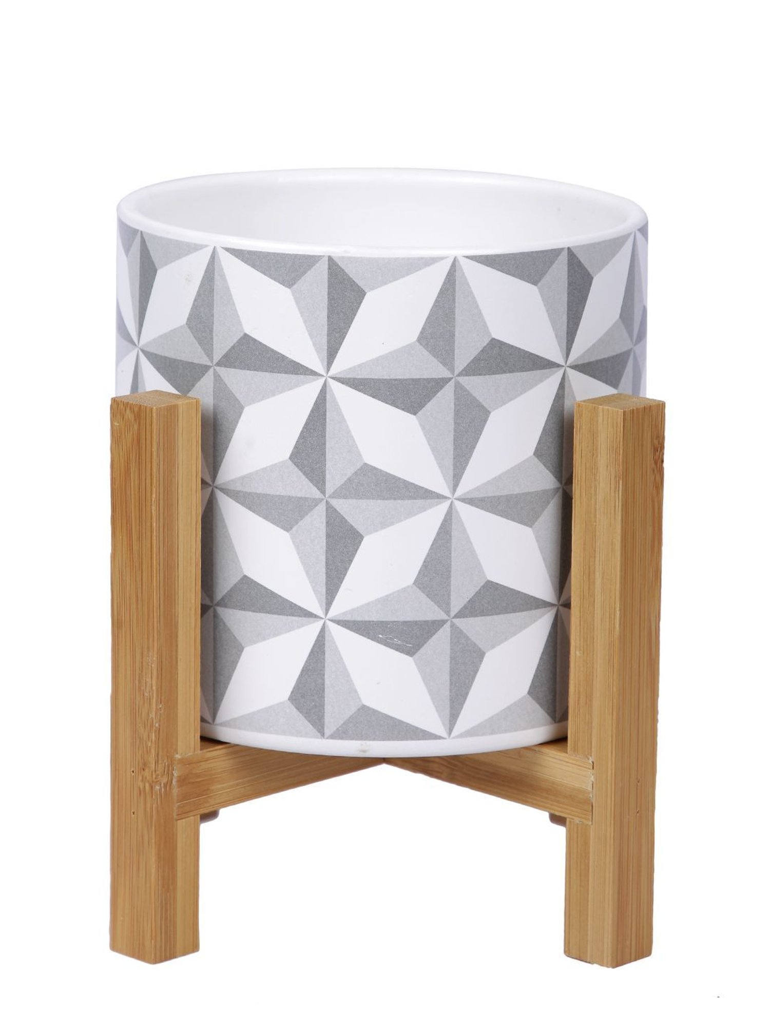 Tayhaa Grey & White Ceramic Planter