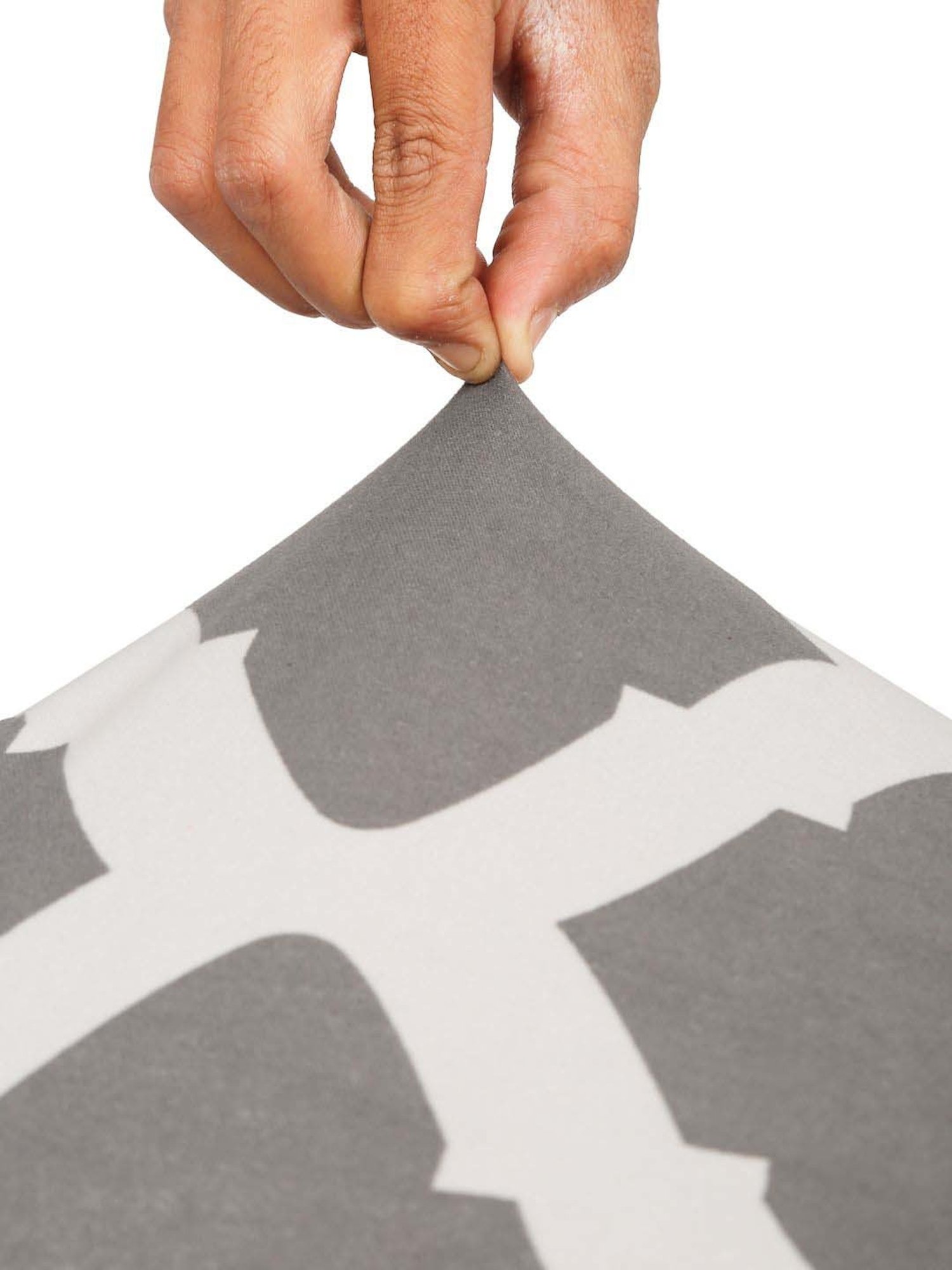 HOSTA HOMES Grey Polyester Stretchable Printed Chair Cover