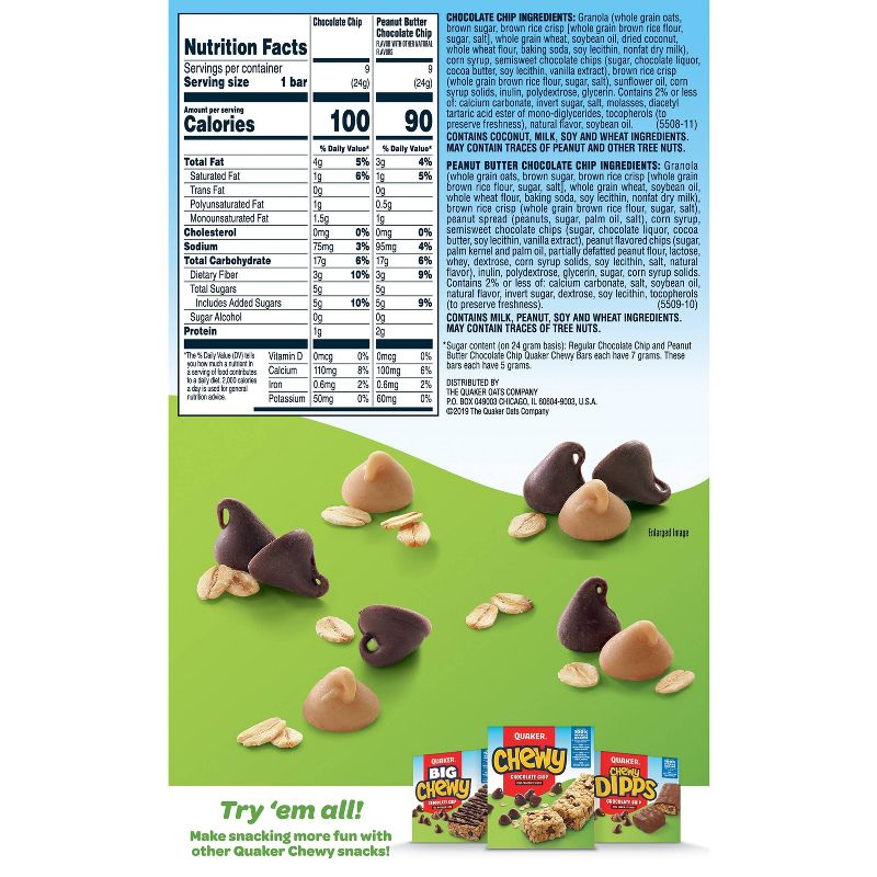 Quaker Chewy Variety Pack Granola Bars - 18ct 15.2oz