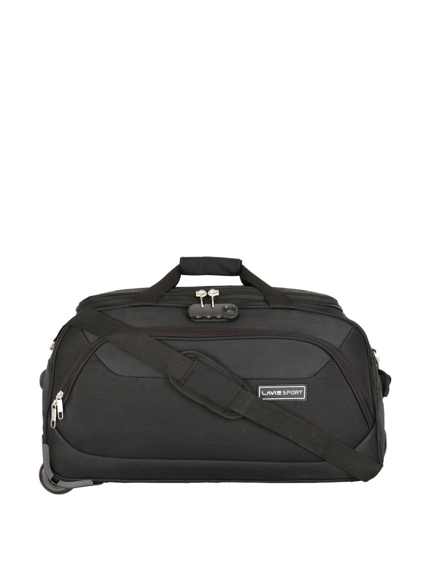 Lavie Sport 57 cms Anti-theft Sage Wheel Duffle Bag  | Duffle Bag (Black)