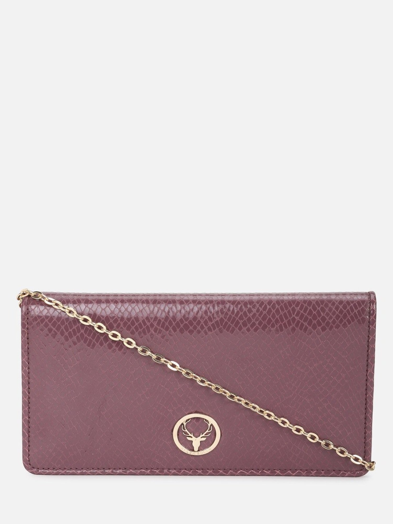 Allen Solly Pink Textured Medium Sling Handbag