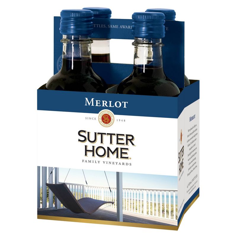 Sutter Home Merlot Red Wine - 4pk/187ml Bottles