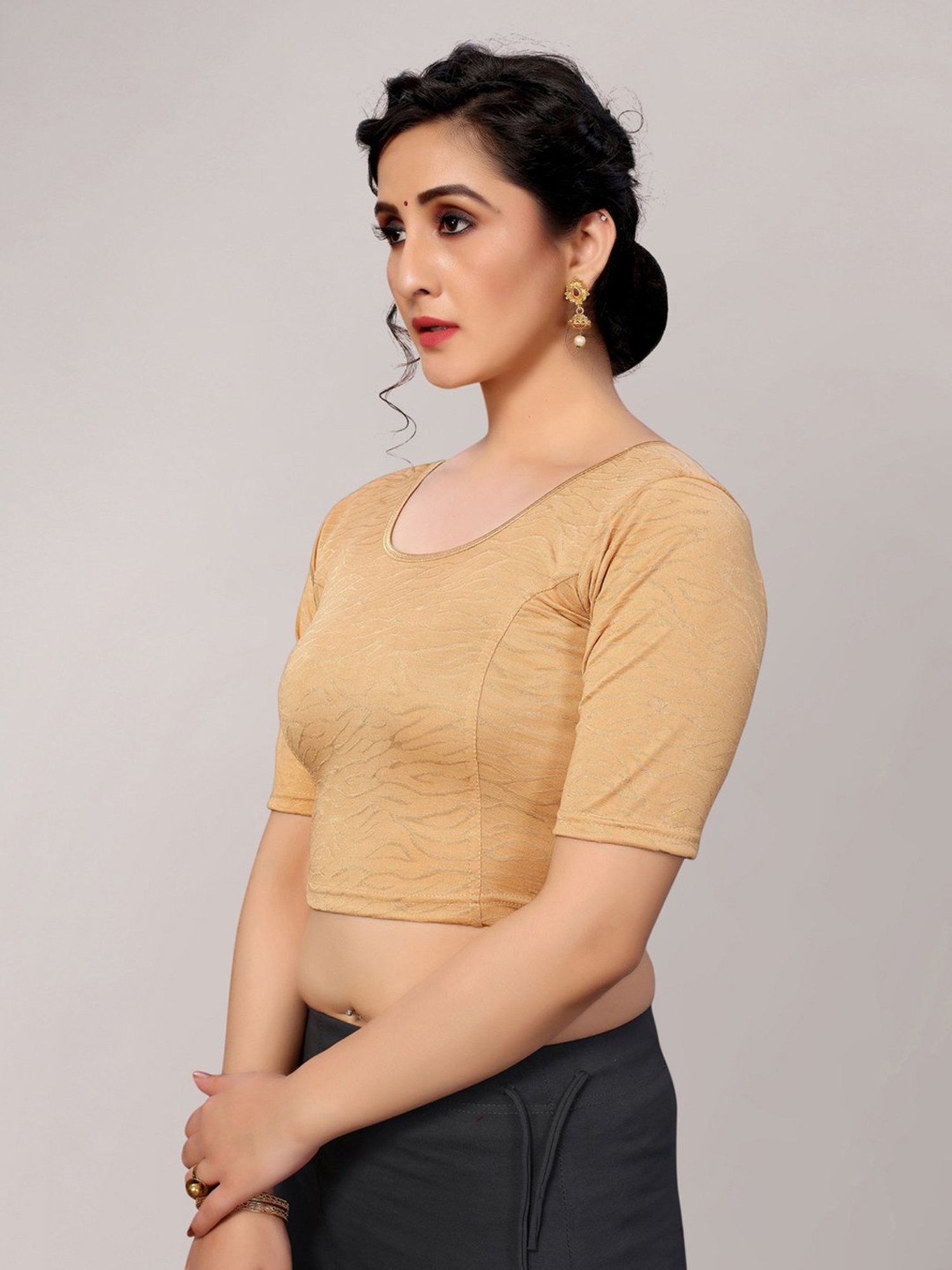 Salwar Studio Red Embroidered Blouse