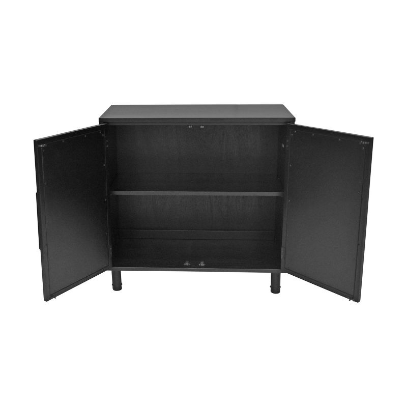 Delancey 2 Door Cabinet Matte Black - Hopper Studio