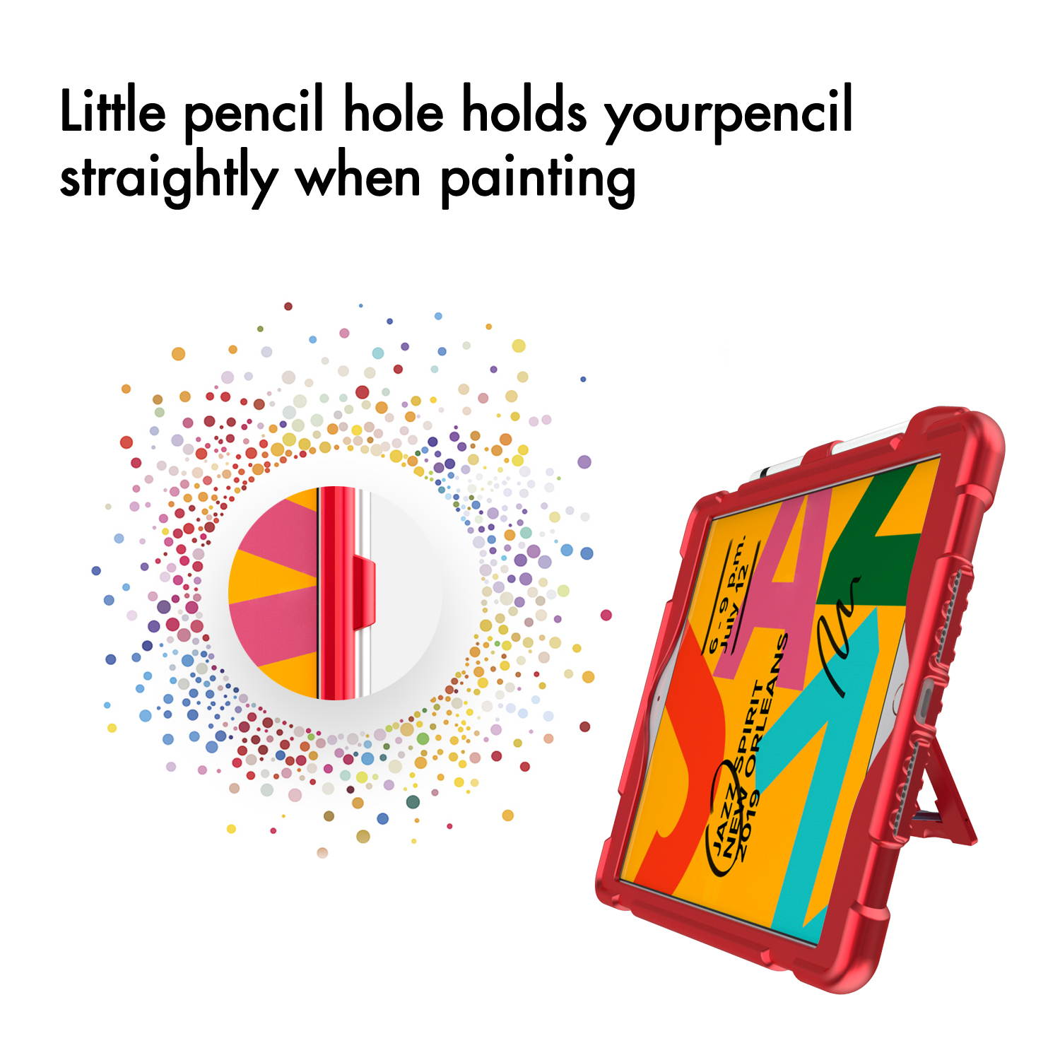 DONWELL For Apple iPad Case 10.2 inch 2020/2019 , iPad 7th/8th Gen, Flexible, Shockproof,Hybrid Soft Silicone Kickstand Case Protective Tablet Case Cover With Pencil Holder