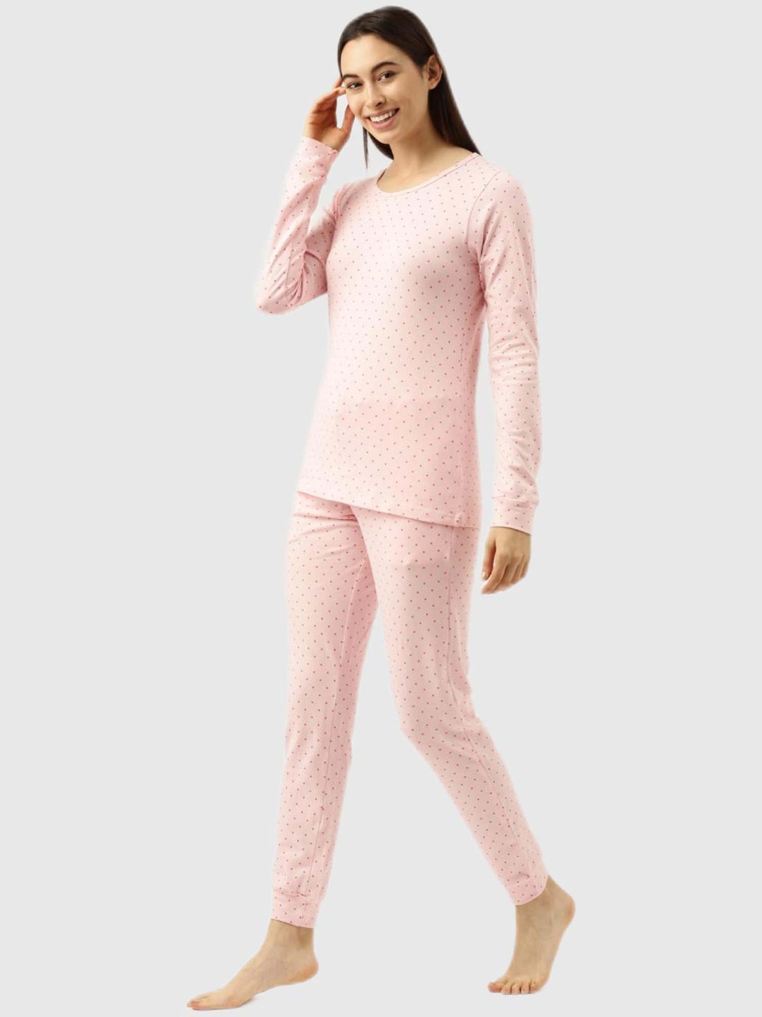 Clt.s Pink Polka Dot Pajama Set