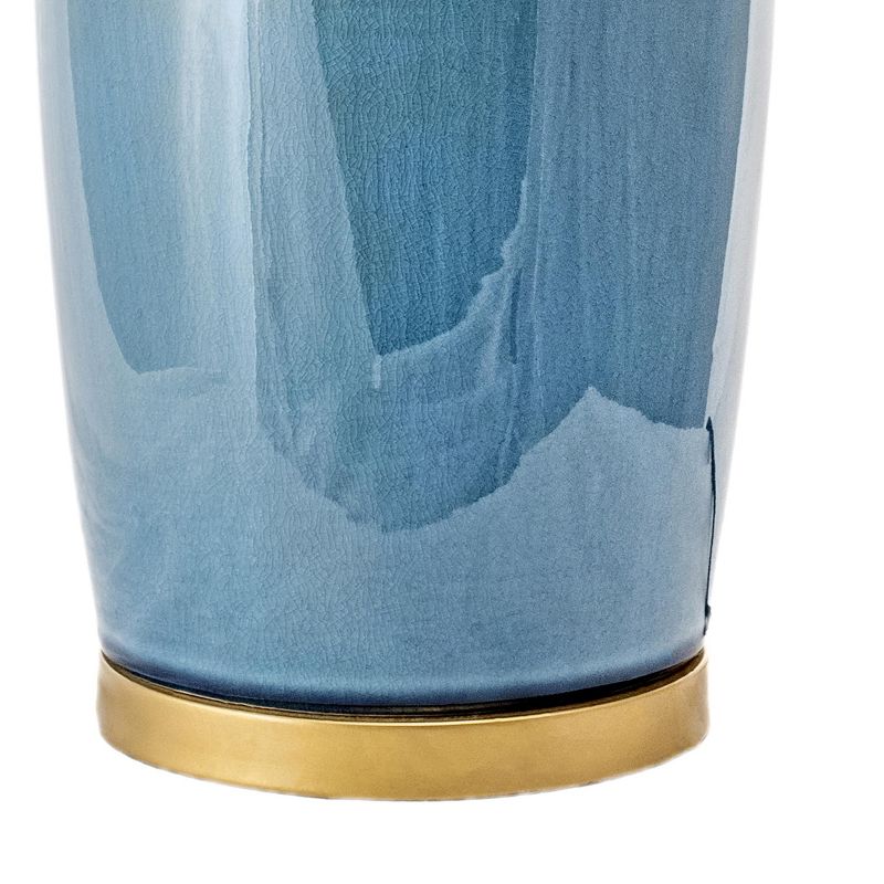 nuLOOM Avon 24" Ceramic Table Lamp Lighting - Blue 24" H x 11" W x 24" D