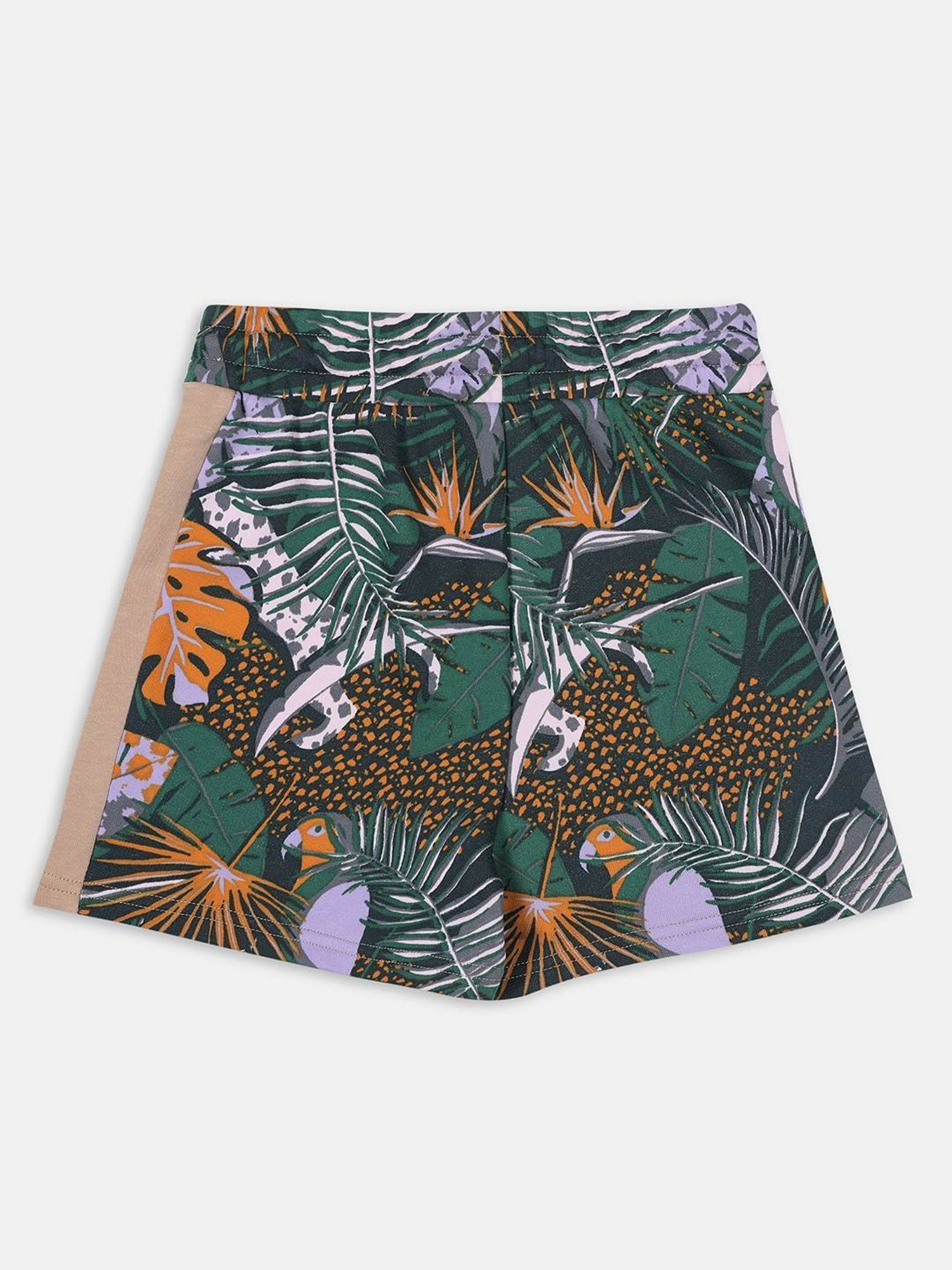 Kiddopanti Kids Coral & Neon Green Logo Cycling Shorts (Pack of 2)