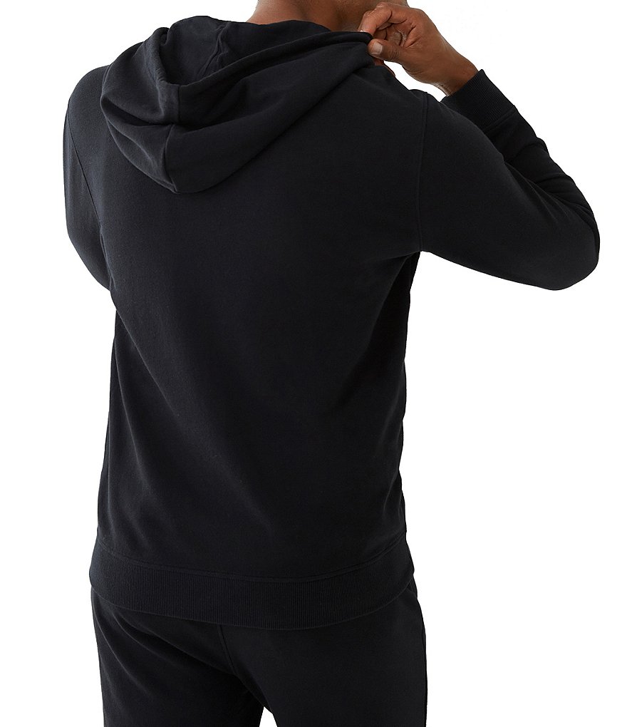 True Religion Long-Sleeve Branded Logo Front-Zip Hoodie