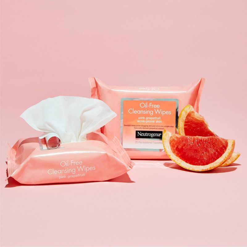 Neutrogena Oil-Free Cleansing Wipes - Pink Grapefruit - 50ct/2pk
