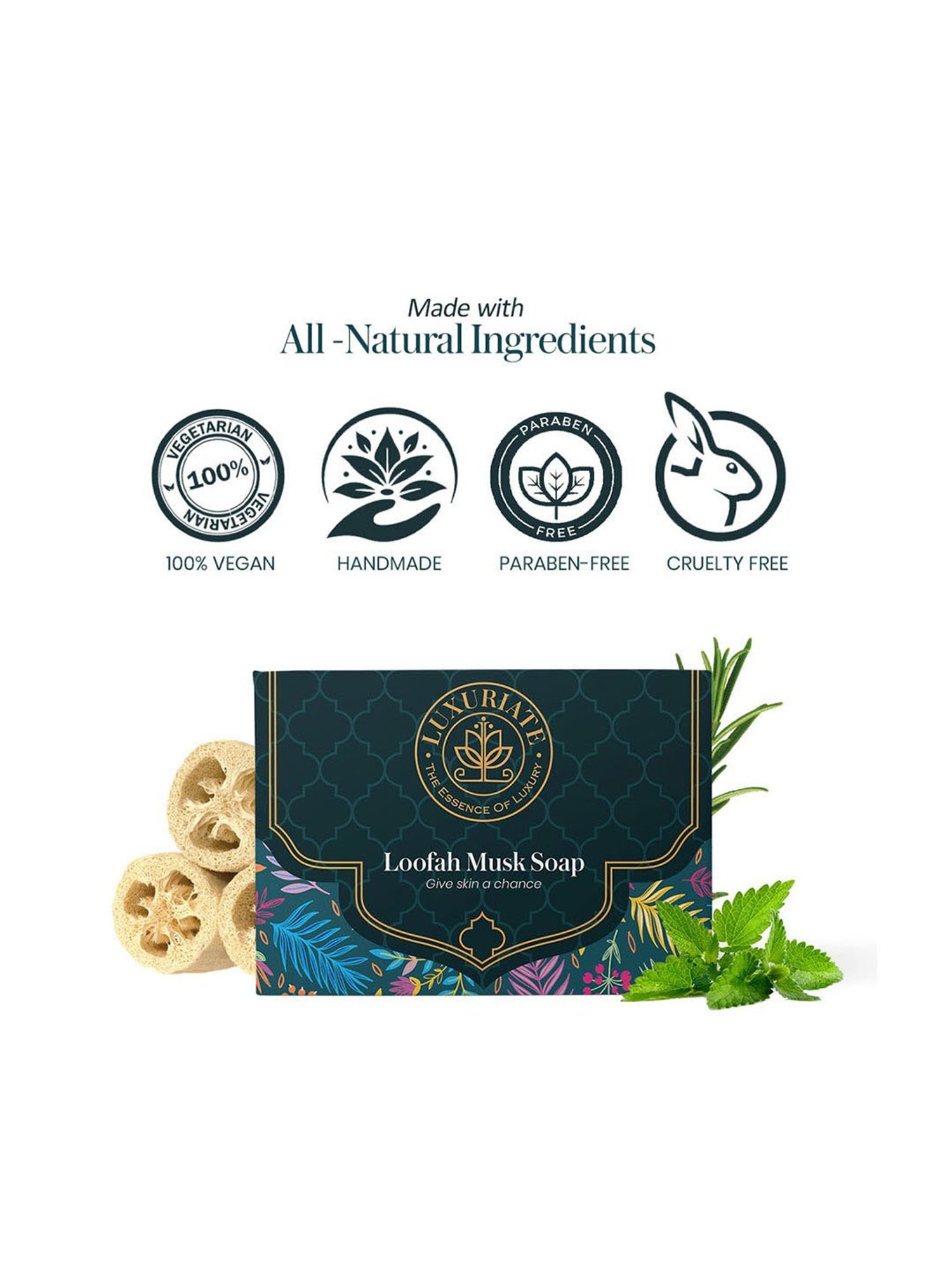 Luxuriate Loofah Mask Soap - 125 gm