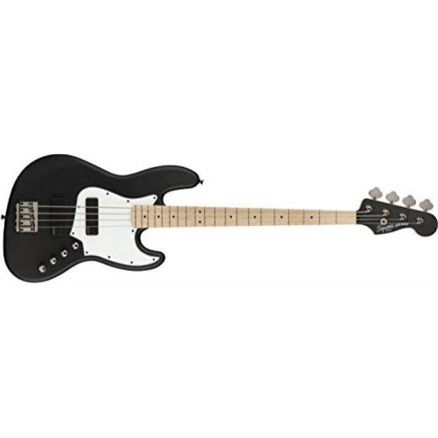 squier by fender contemporary active jazz bass hh, maple fingerboard, flat black
