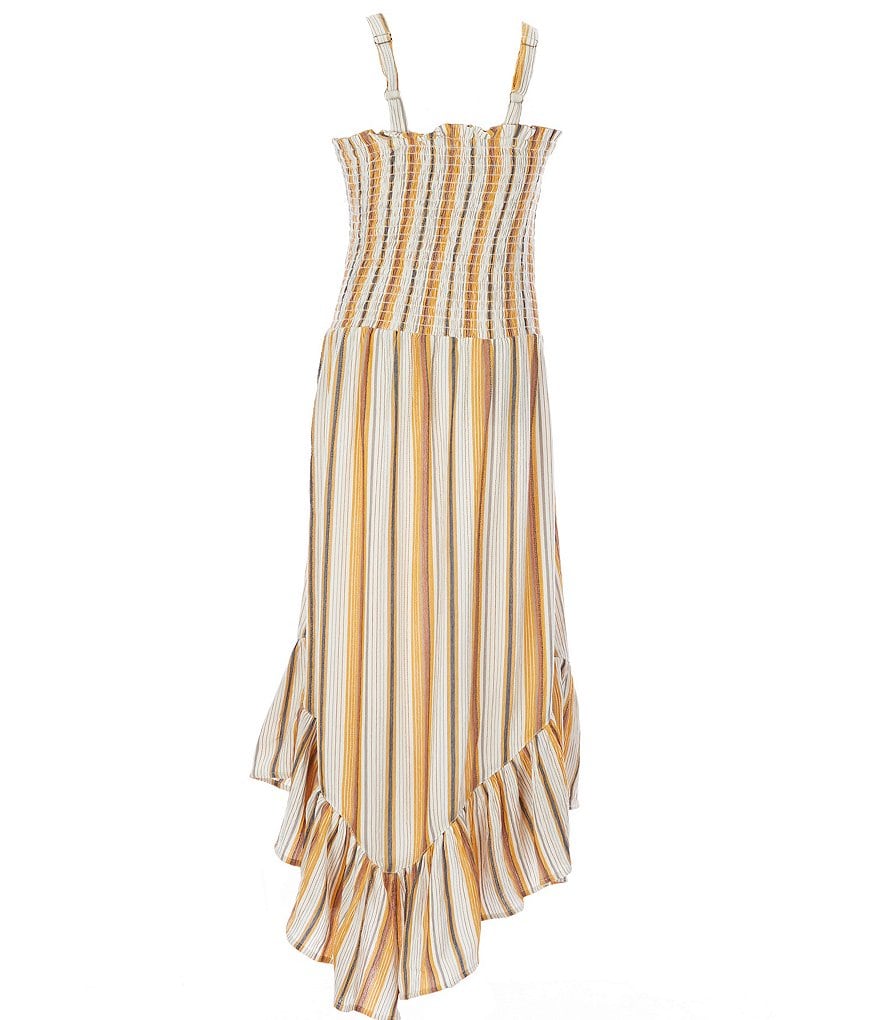 Angie Big Girls 7-14 Stripe Ruffle-Hem Maxi Dress