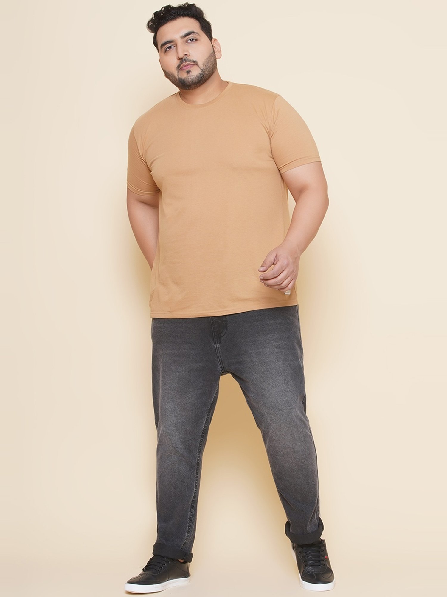 John Pride Coal Black Regular Fit Jeans