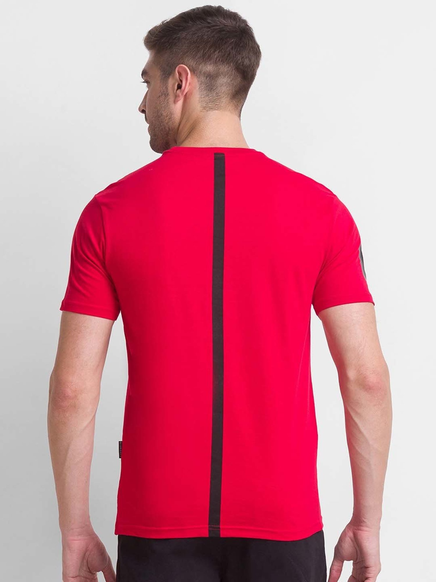 Giordano Red Slim Fit Crew T-Shirt