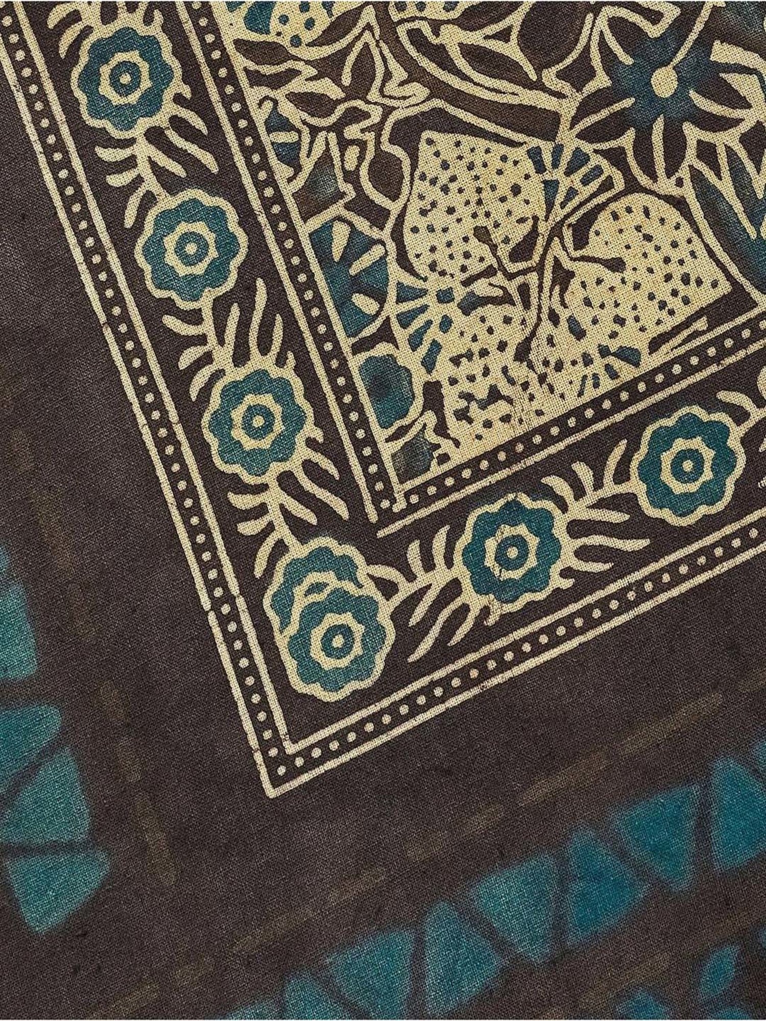 Fabindia Multicolor Cotton 116 TC 163 GSM 4 Seater Table Cover