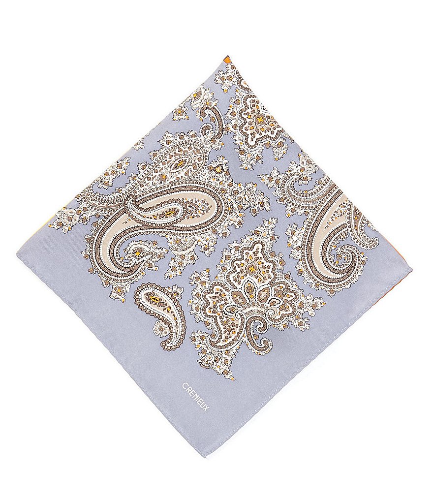Cremieux Locarno Paisley Silk Pocket Square