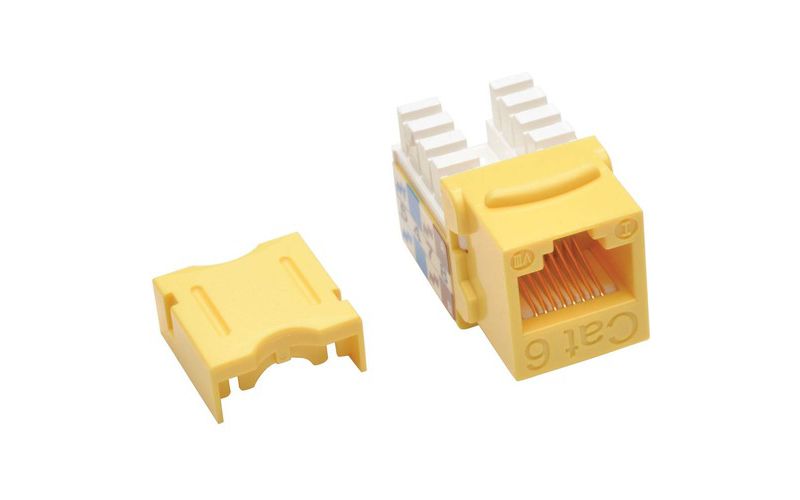 N238-001-YW Cat6 110-punch Down Keystone Jack - 1 x RJ45 Female - Yellow