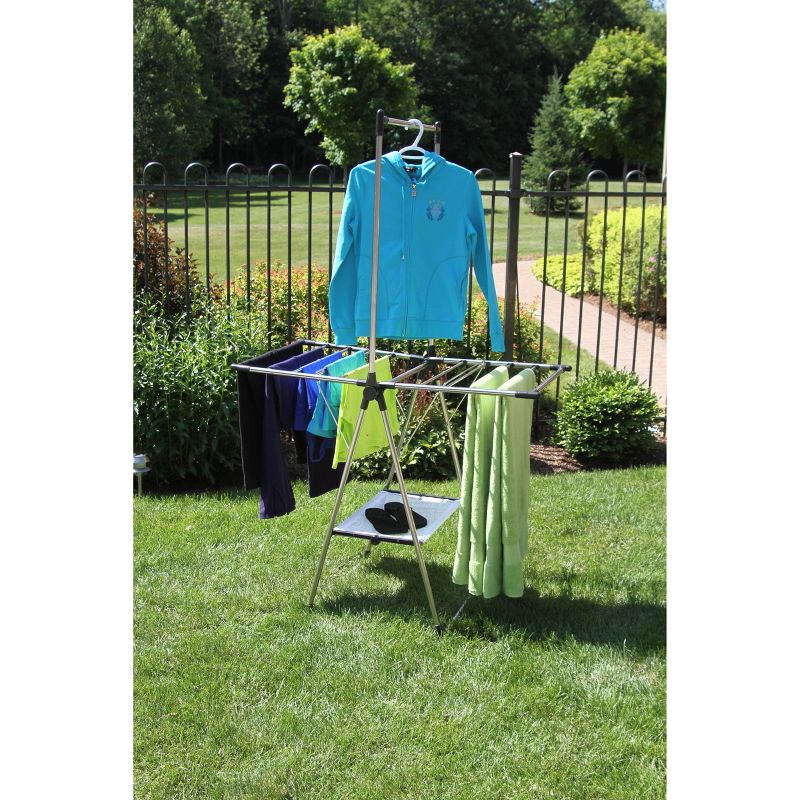 Sunbeam Bamboo and Stainless Steel  Foldable Drying Rack