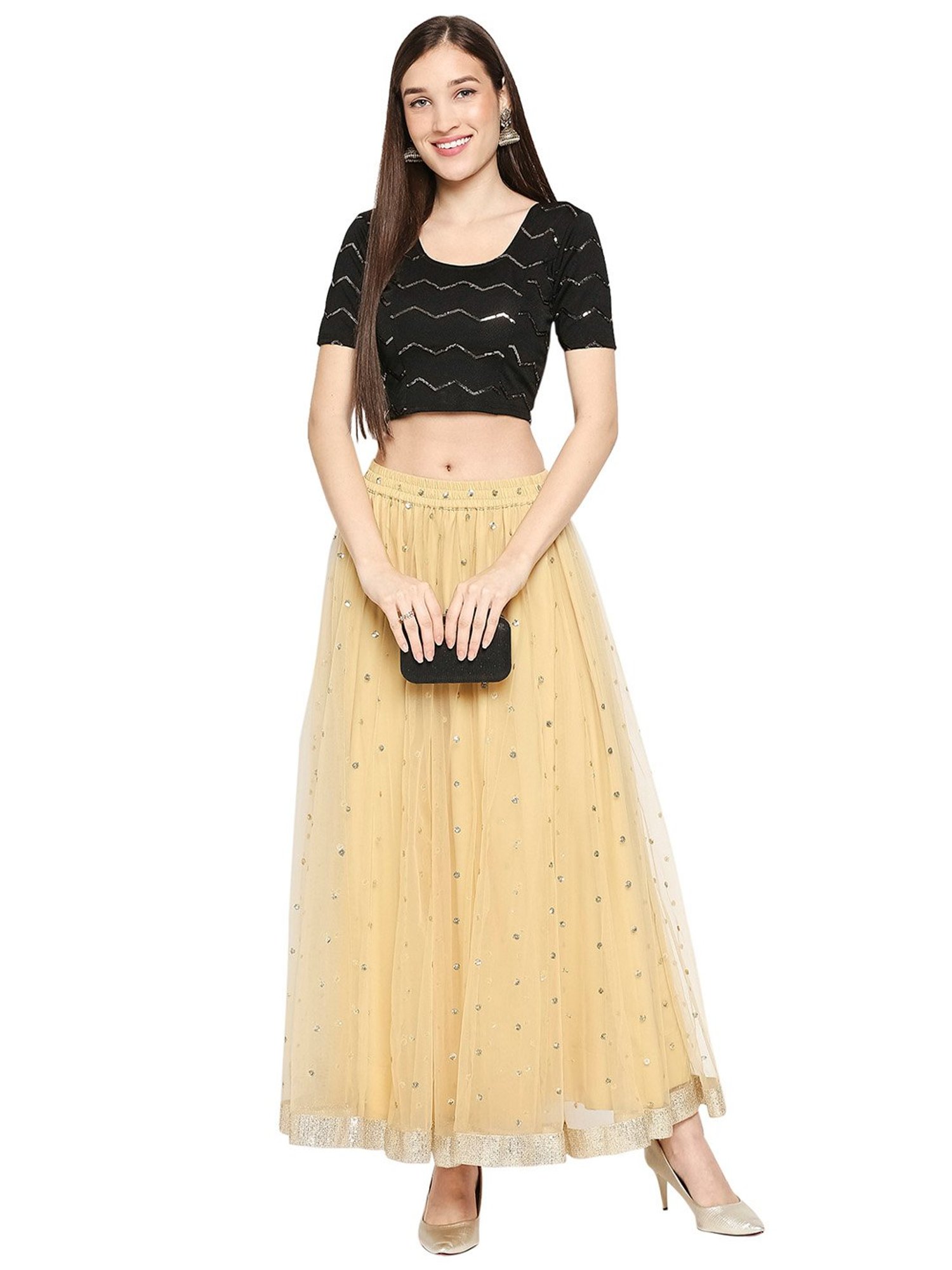 Salwar Studio Black Embellished Blouse