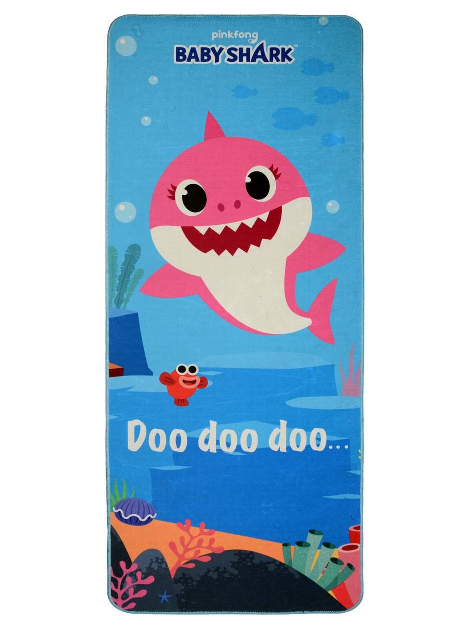 Saral Home Baby Shark Blue Microfibre Anti Skid Kids Yoga Mat - Set of 1