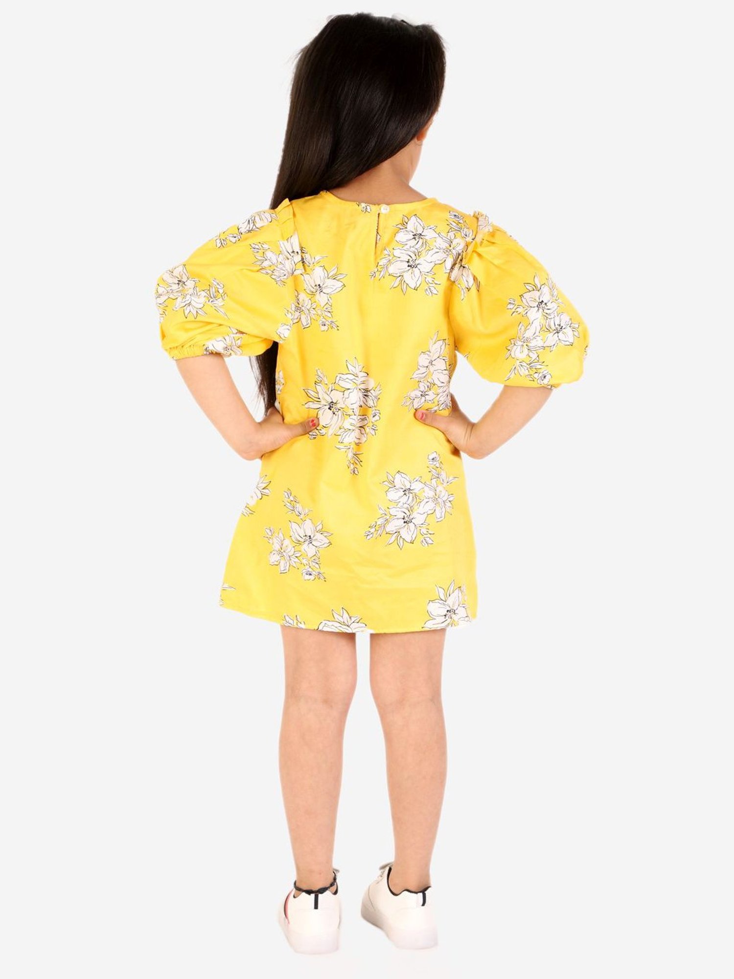 KidsDew Kids Yellow Floral Print Dress