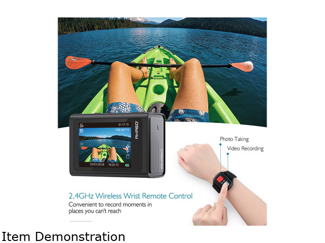 AKASO Brave 6 4K 20 MP WiFi Action Camera Voice Control EIS 100' Underwater Waterproof Camera Remote Control 6X Zoom Underwater Camcorder with 2 Batteries and Helmet Accessories Kit