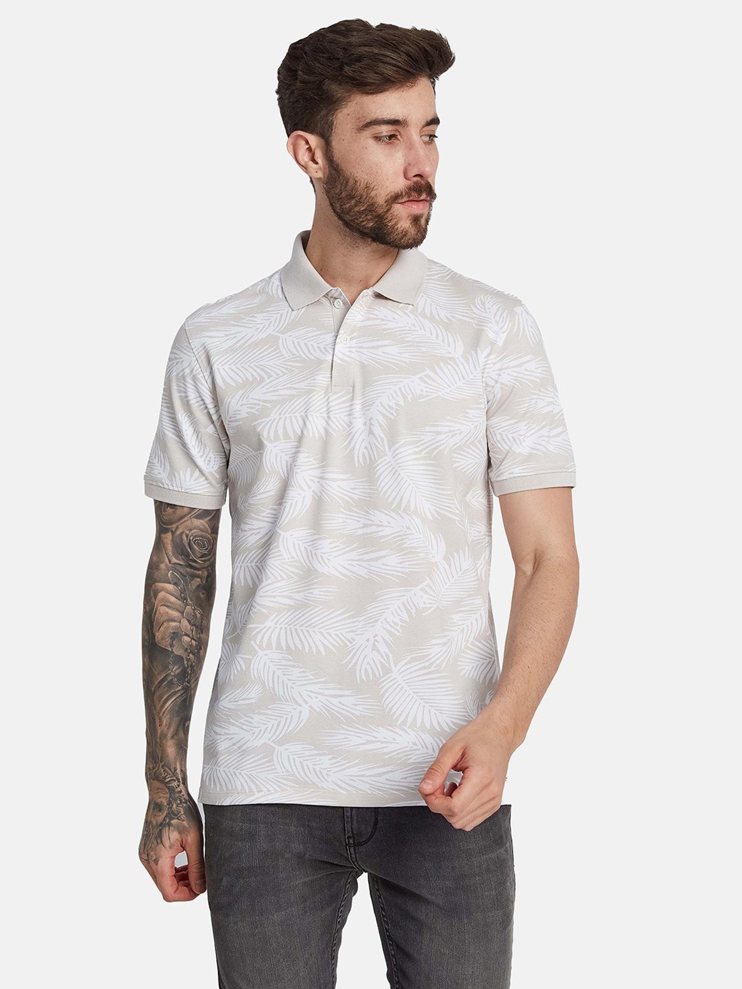 Octave Mastic Regular Fit Printed Polo T-Shirt