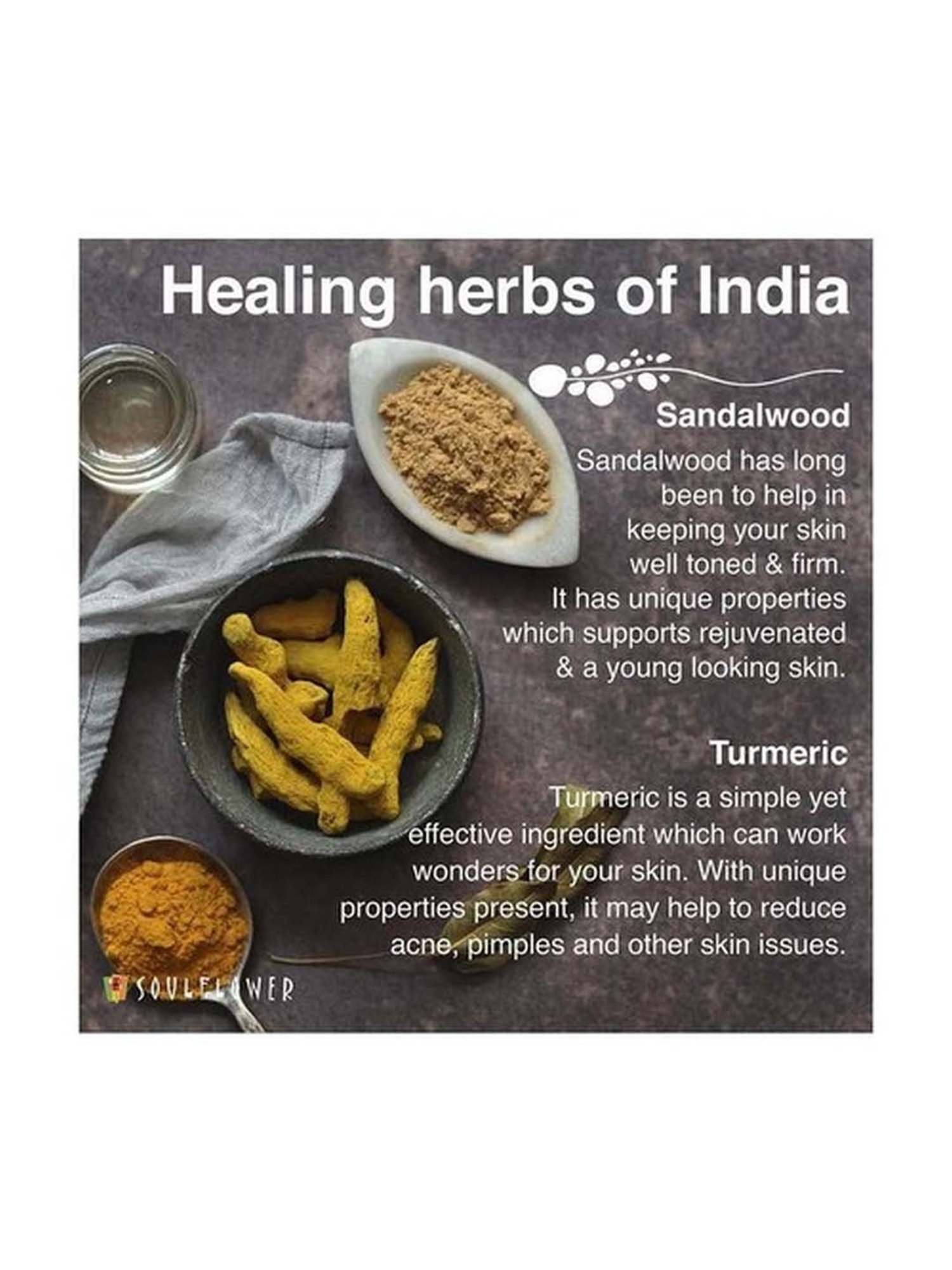 Soulflower Cleansing Sandalwood Soap - 150 gm