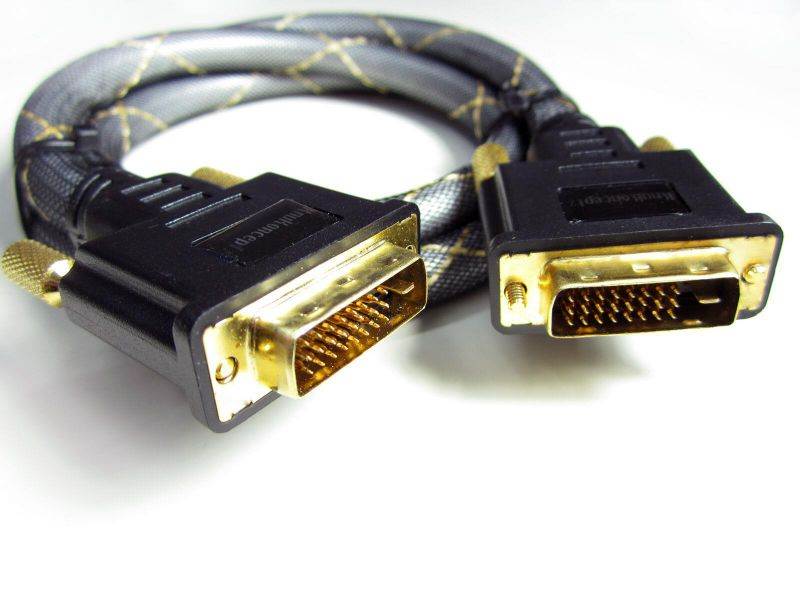 KnuKonceptz Silver Plated Copper Monster DVI-D Dual Link 24 + 1 1M 3 Foot Cable