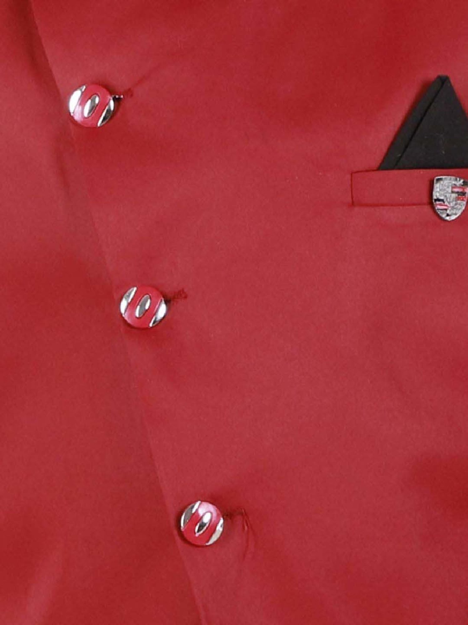 Fourfolds Boys Maroon Solid Full Sleeves Clothing Set