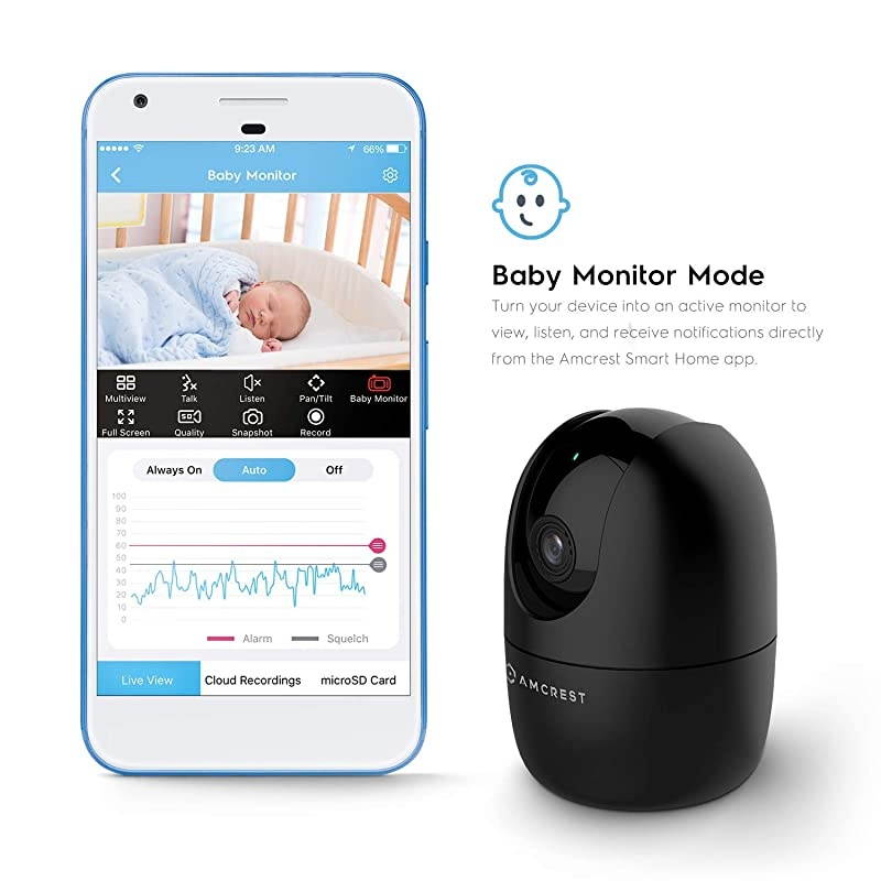 1080P WiFi Camera Indoor, Nanny Cam, Dog Camera, Sound & Baby Monitor, Human & Pet Detection, Motion-Tracking, w/ 2-Way Audio, Phone App, Pan/Tilt Wireless IP Camera, Night Vision, Smart Home