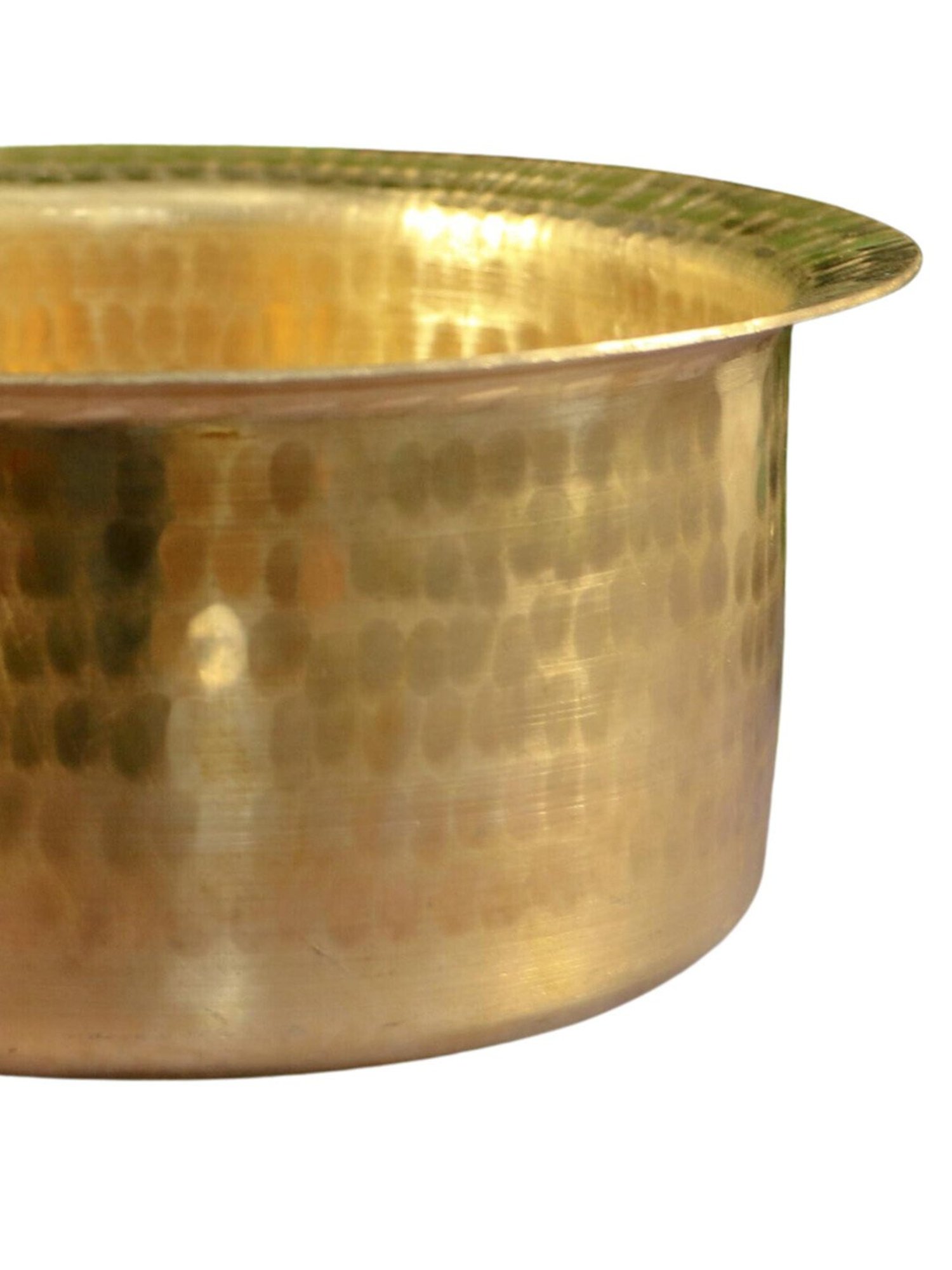 Ambi Beautiful Pure Brass Traditional Hammered Patila - 5 Lts