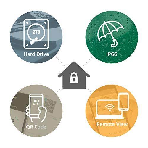 Wisenet SDHC84085BF 8 Channel Super HD DVR Video Security System with 2TB Hard Drive and 8 5MP Weather Resistant Bullet Cameras SDC89445BF Renewed