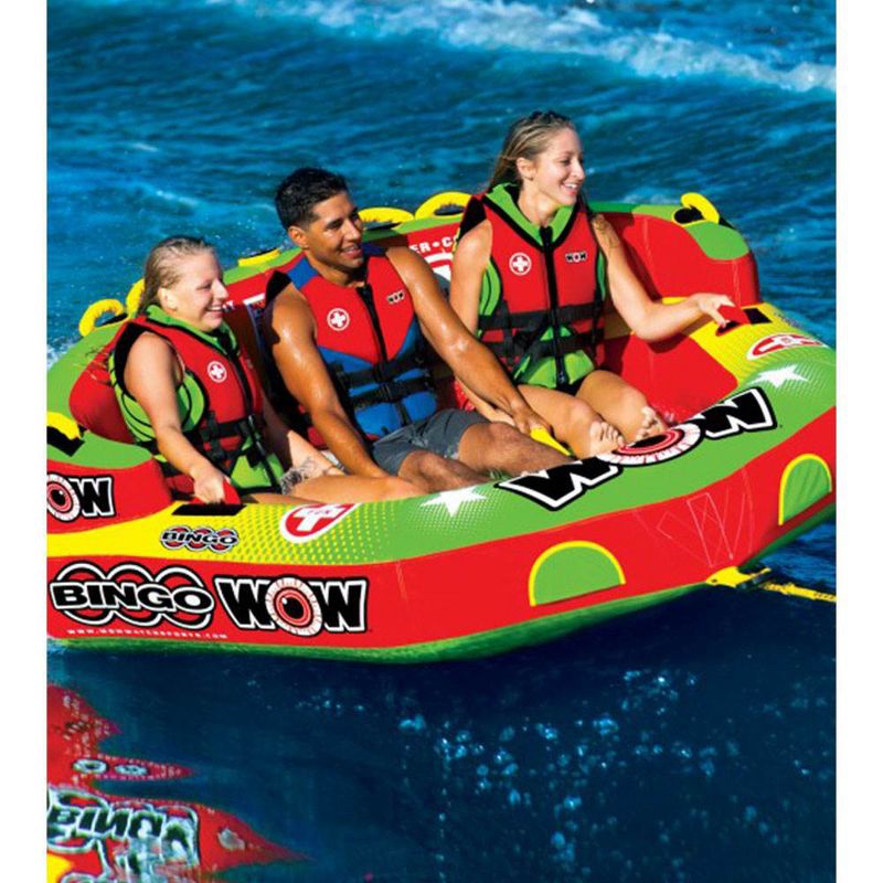 World of Watersports Bingo 3 Rider Inflatable Towable Tube with 2 Tow Points
