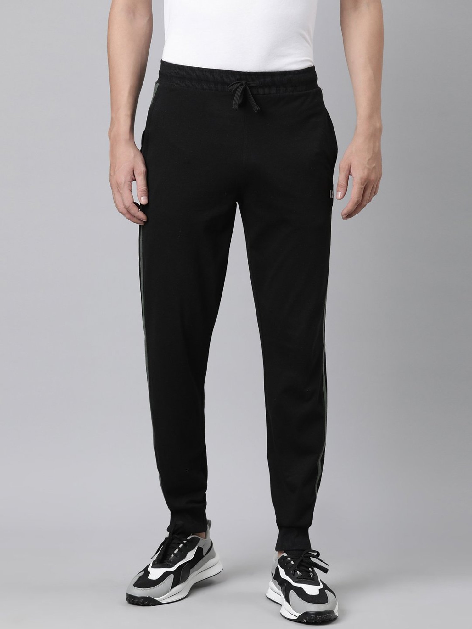 Dixcy Scott Originals Black Regular Fit Striped Joggers