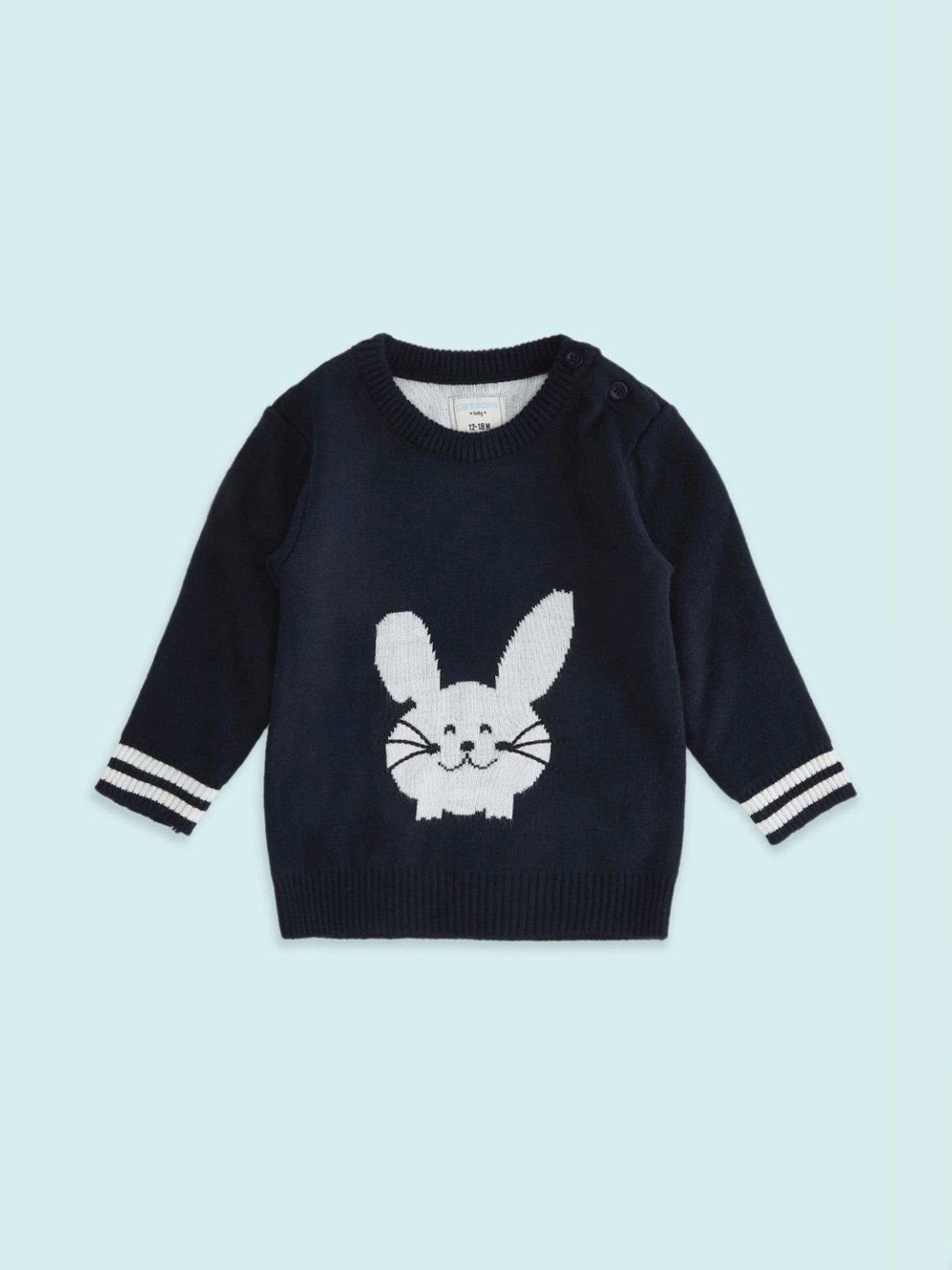 MINIKLUB Girls Green Self Design Full Sleeves Sweater