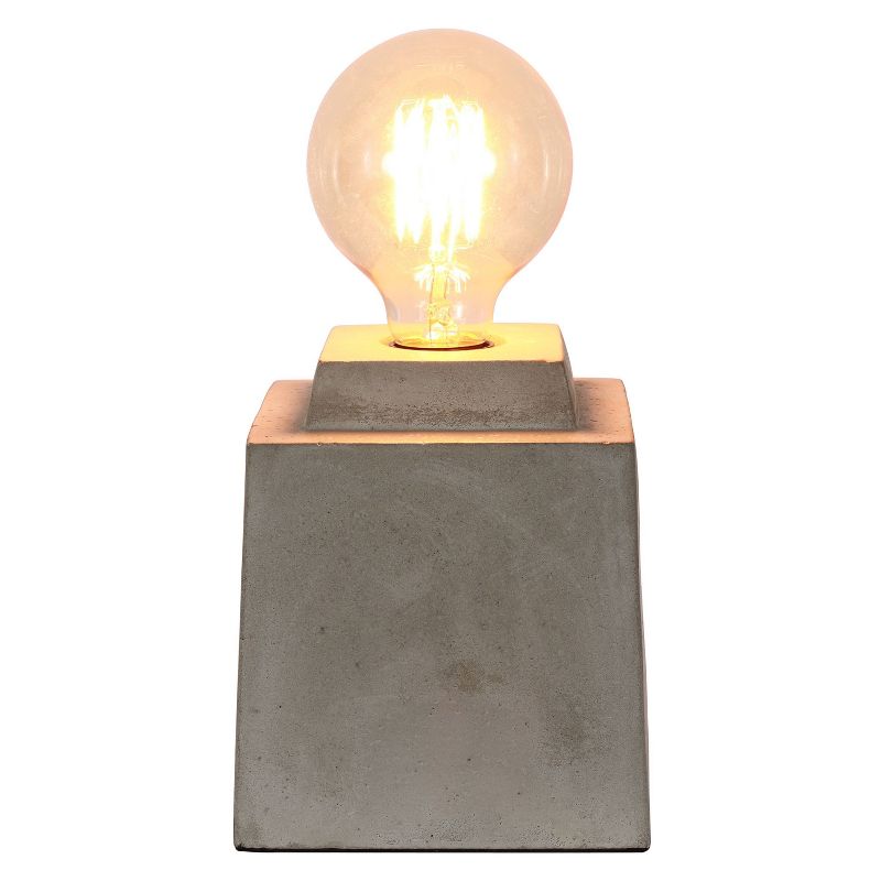 Possini Euro Design Industrial Table Lamp Oil Rubbed Bronze Clear Glass Burlap Tapered Drum Shade for Living Room Bedroom Bedside