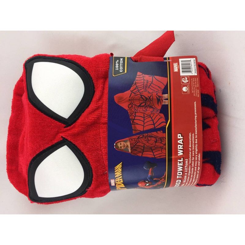 Marvel Spider-Man Hooded Bath Towel Red