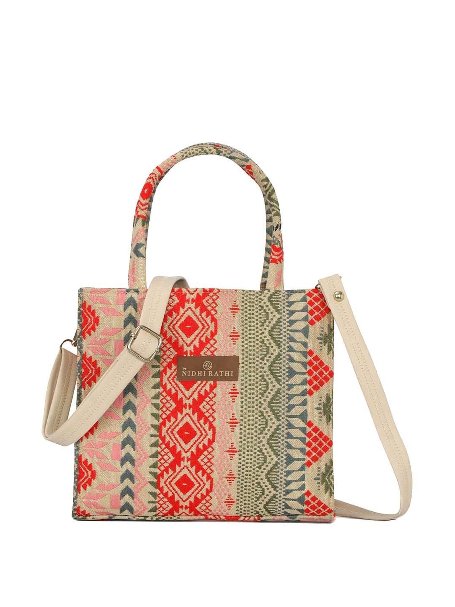 NR by Nidhi Rathi Multicolor Textured Medium Handbag
